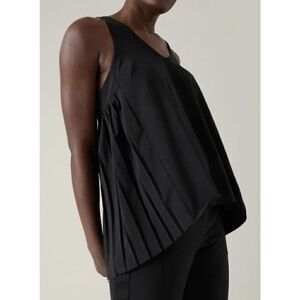 Athleta Swing Forward Pleated Tank black xs new